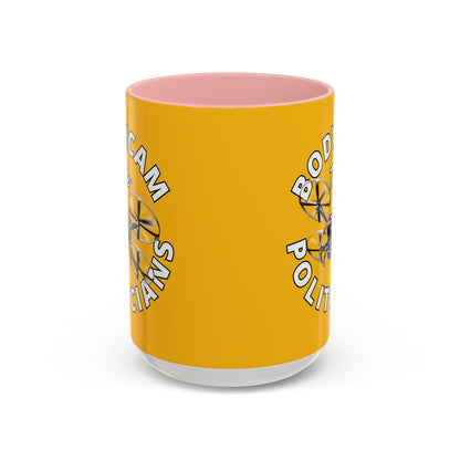 Bodycam the Politicians Drone Yellow Accent Mug by theGreenDragonTavern.shop