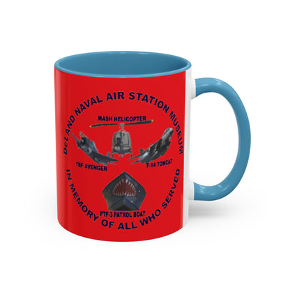 DNASM 2-sided, Founding & Student Art Red Accent Mug by theGreenDragonTavern.shop