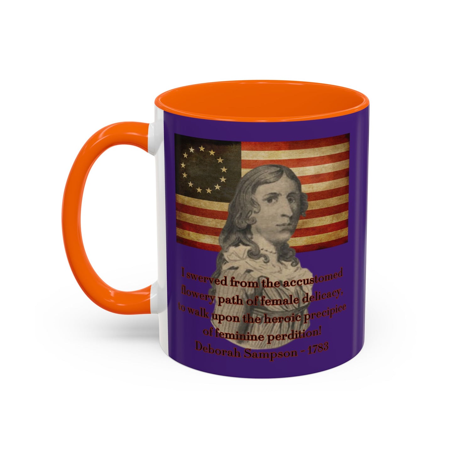 Deborah Sampson, America's Mulan Dark Purple Accent Mug by theGreenDragonTavern.shop