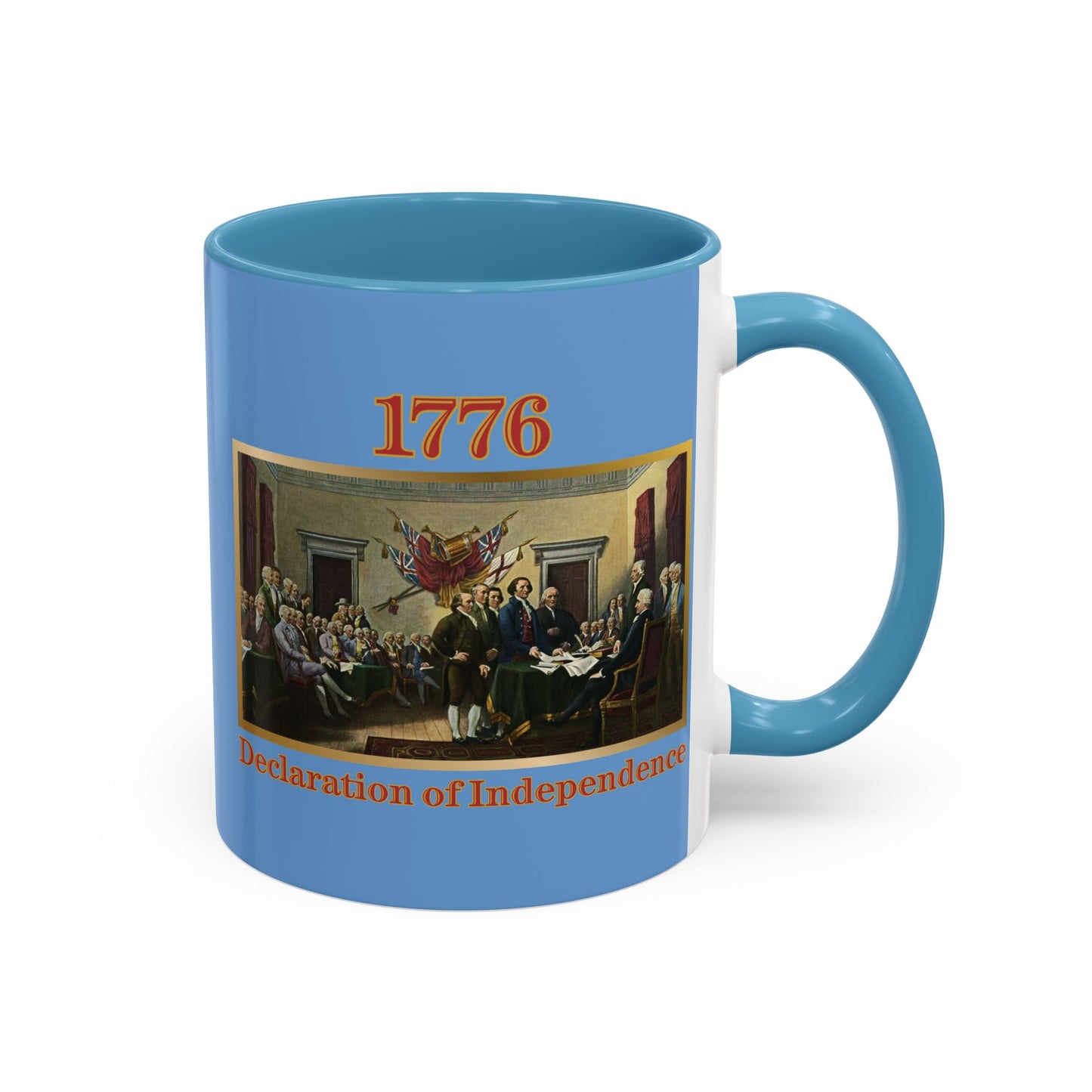 Declaration of Independence Light Blue Accent Mug by theGreenDragonTavern.shop