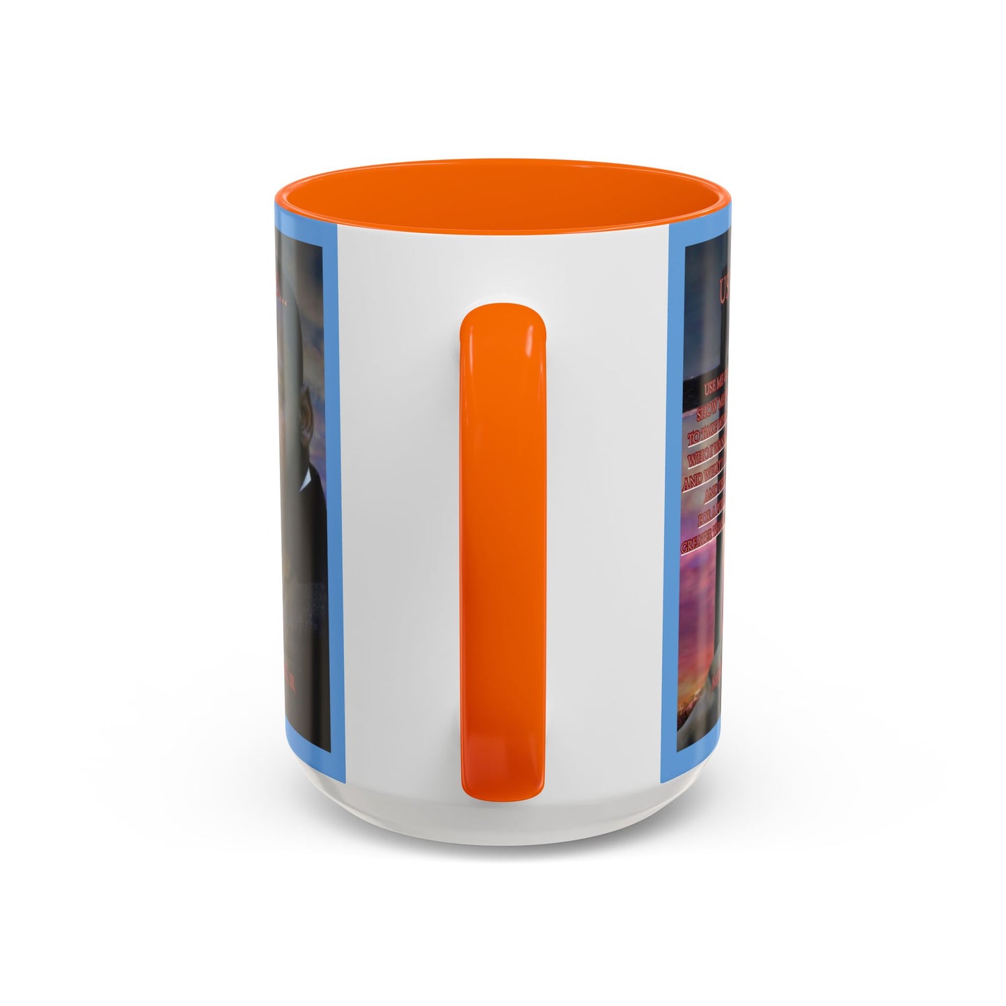 Use Me God, MLK Jr Blue Accent Mug by theGreenDragonTavern.shop
