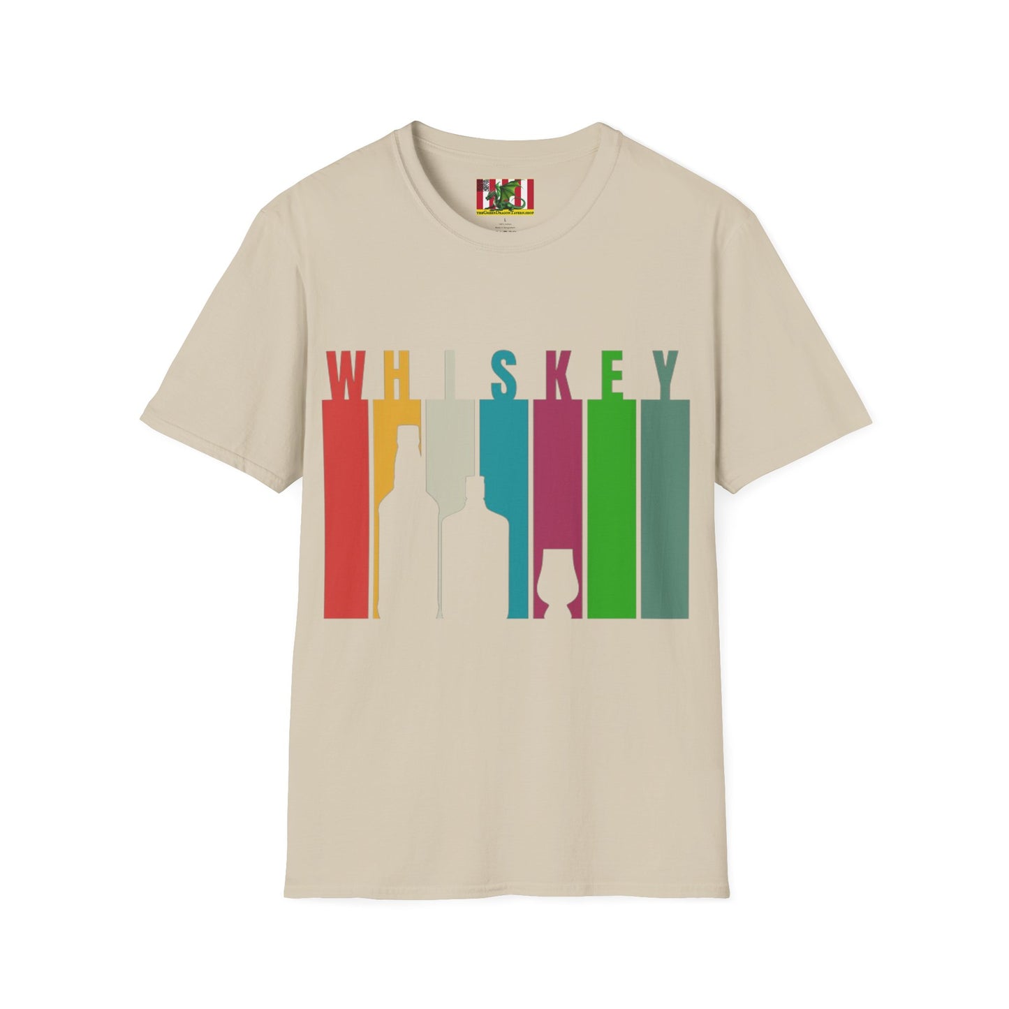 Whiskey spelled with an 'e' Light colors Unisex T-Shirt by theGreenDragonTavern.shop