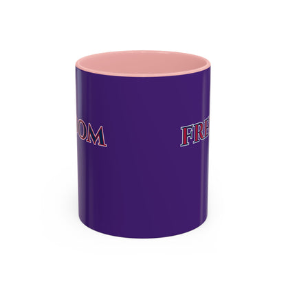 Freedom, Dark Purple Accent Mug by theGreenDragonTavern.shop