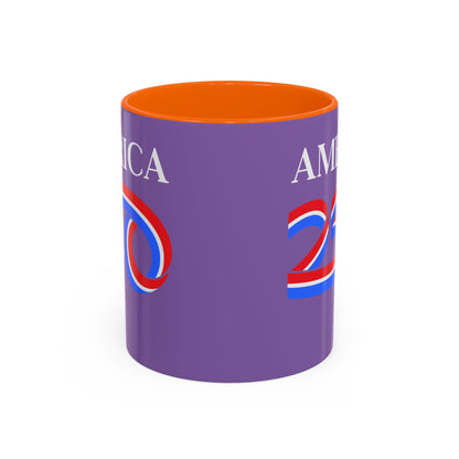 America 250 Light Purple Accent Mug by theGreenDragonTavern.shop