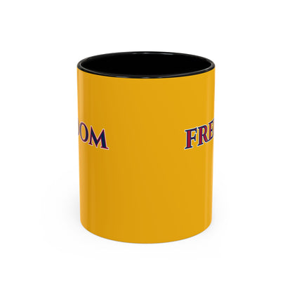 Freedom, Yellow Accent Mug by theGreenDragonTavern.shop