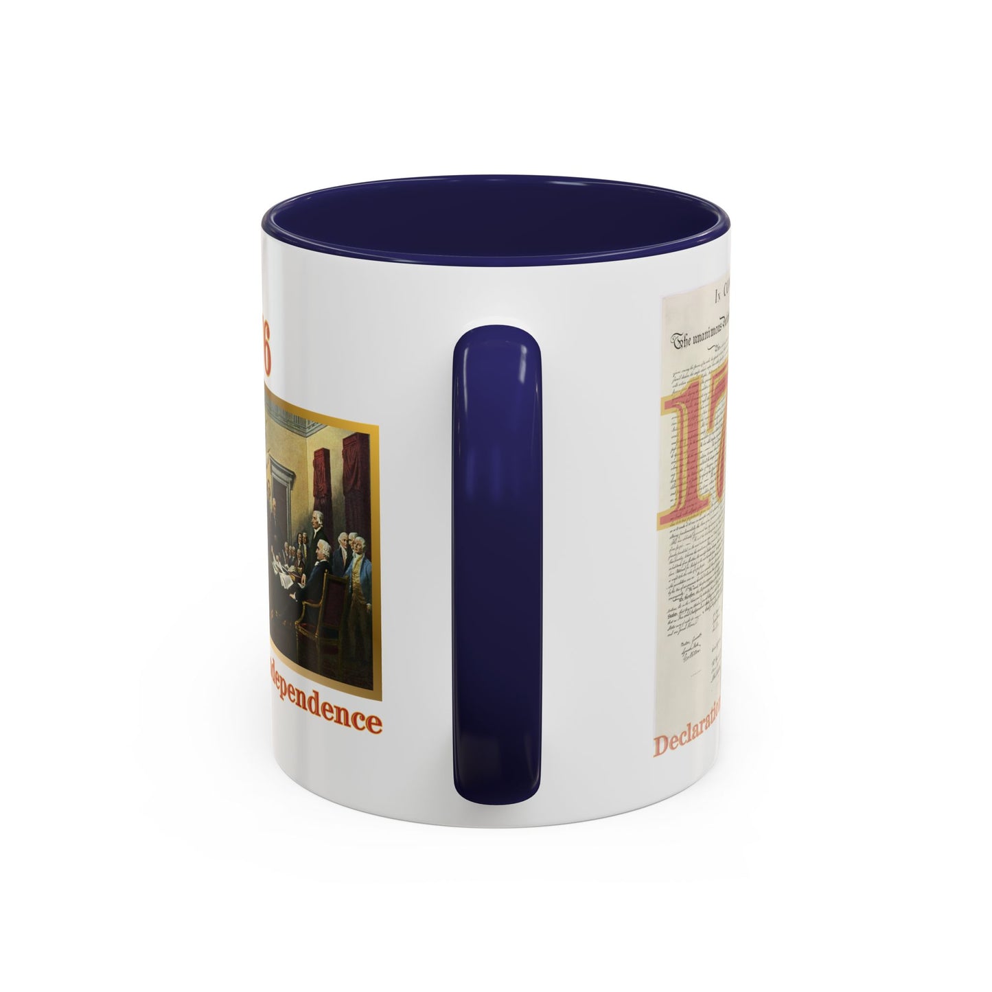 Declaration of Independence White Accent Mug by theGreenDragonTavern.shop