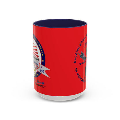 DNASM 2-sided, Founding & Student Art Red Accent Mug by theGreenDragonTavern.shop