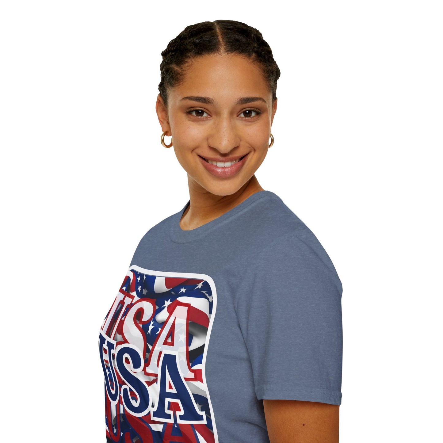Red White and BLUE USA Patriot Dark colors Unisex T-Shirt by theGreenDragonTavern.shop