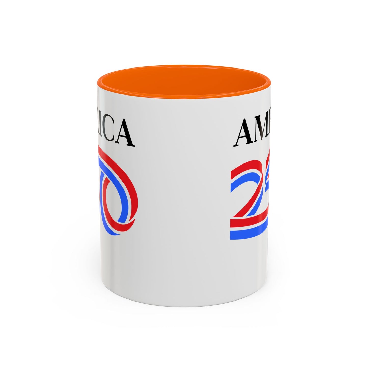America 250 White Accent Mug by theGreenDragonTavern.shop