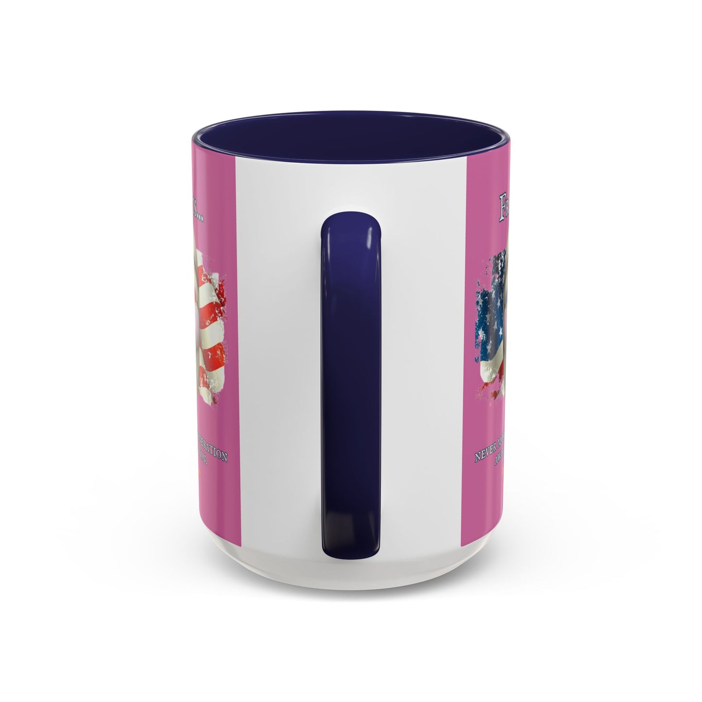 Ronald Reagan Freedom Vendetta Pink Accent Mug by theGreenDragonTavern.shop