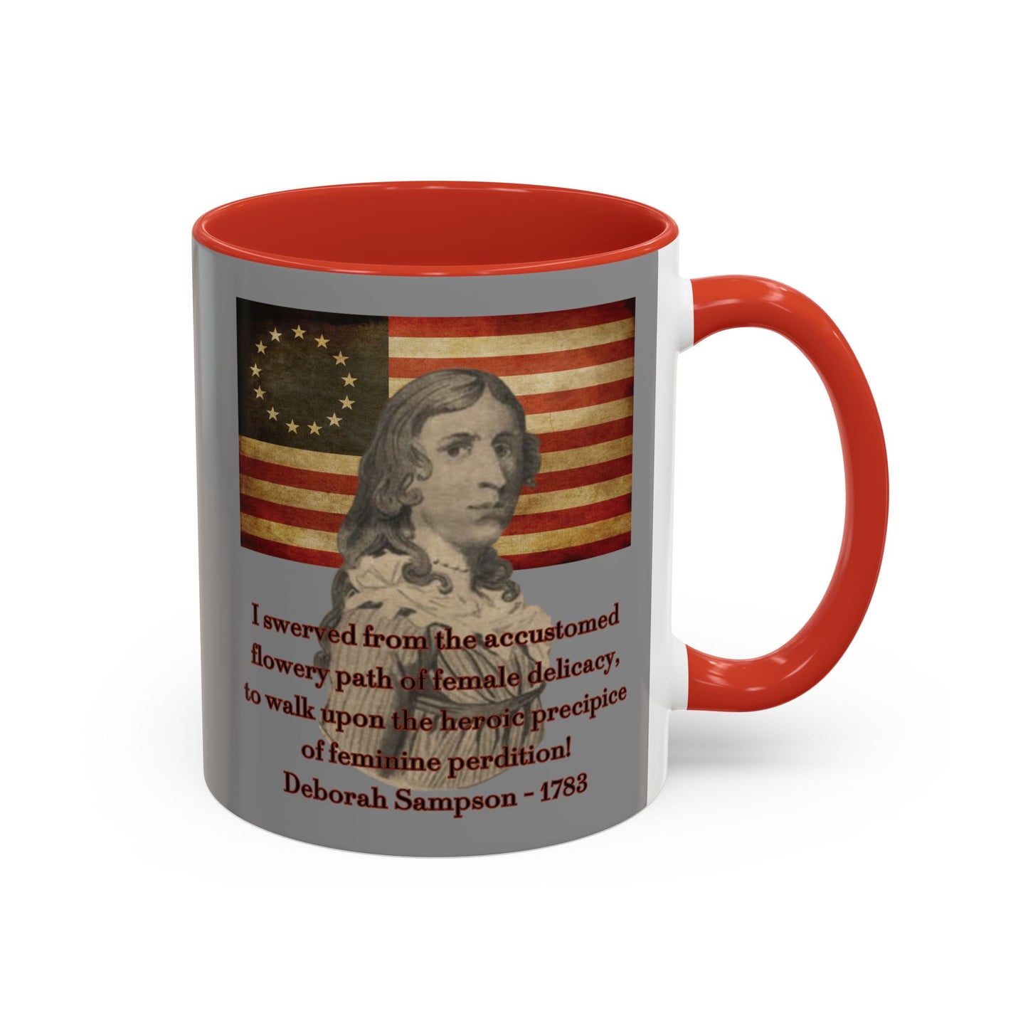 Deborah Sampson, America's Mulan Grey Accent Mug by theGreenDragonTavern.shop