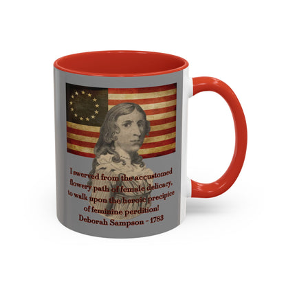 Deborah Sampson, America's Mulan Grey Accent Mug by theGreenDragonTavern.shop