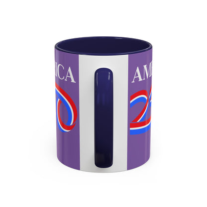 America 250 Light Purple Accent Mug by theGreenDragonTavern.shop