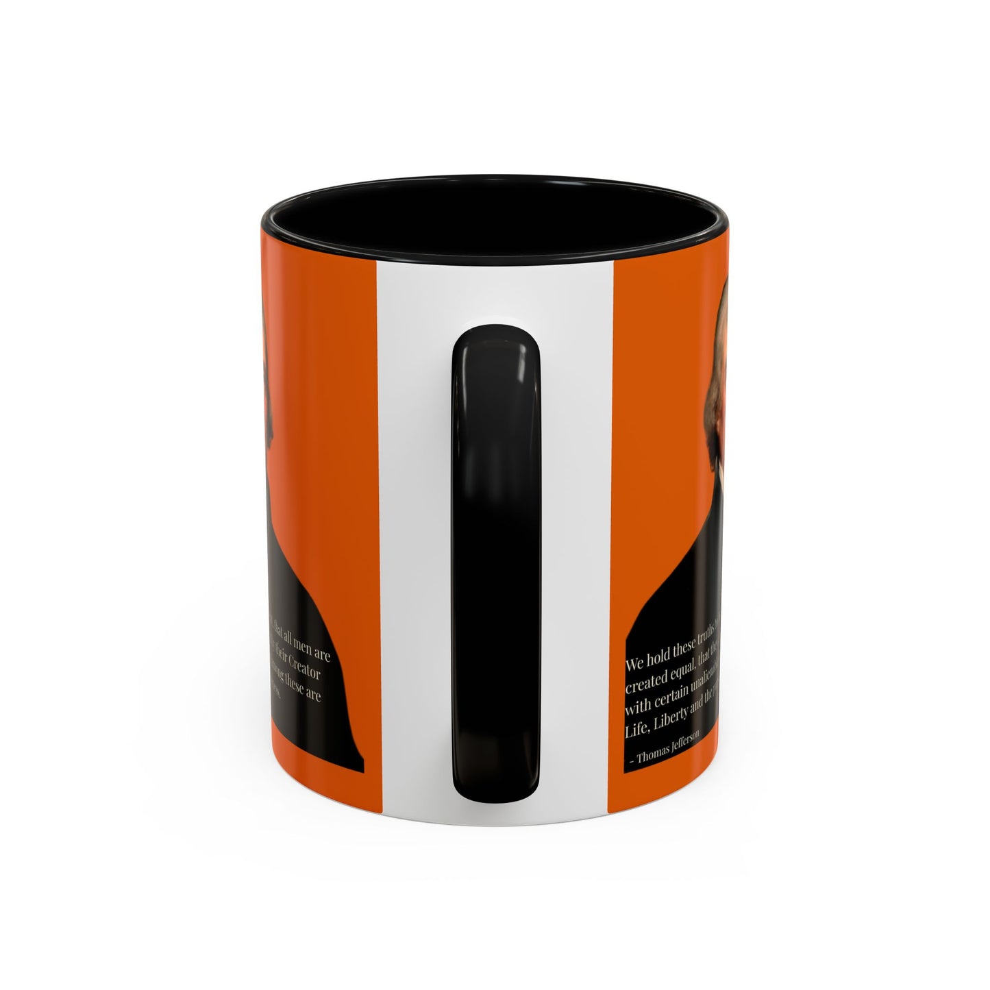 We hold these truths to be self-evident Orange Accent Mug by theGreenDragonTavern.shop