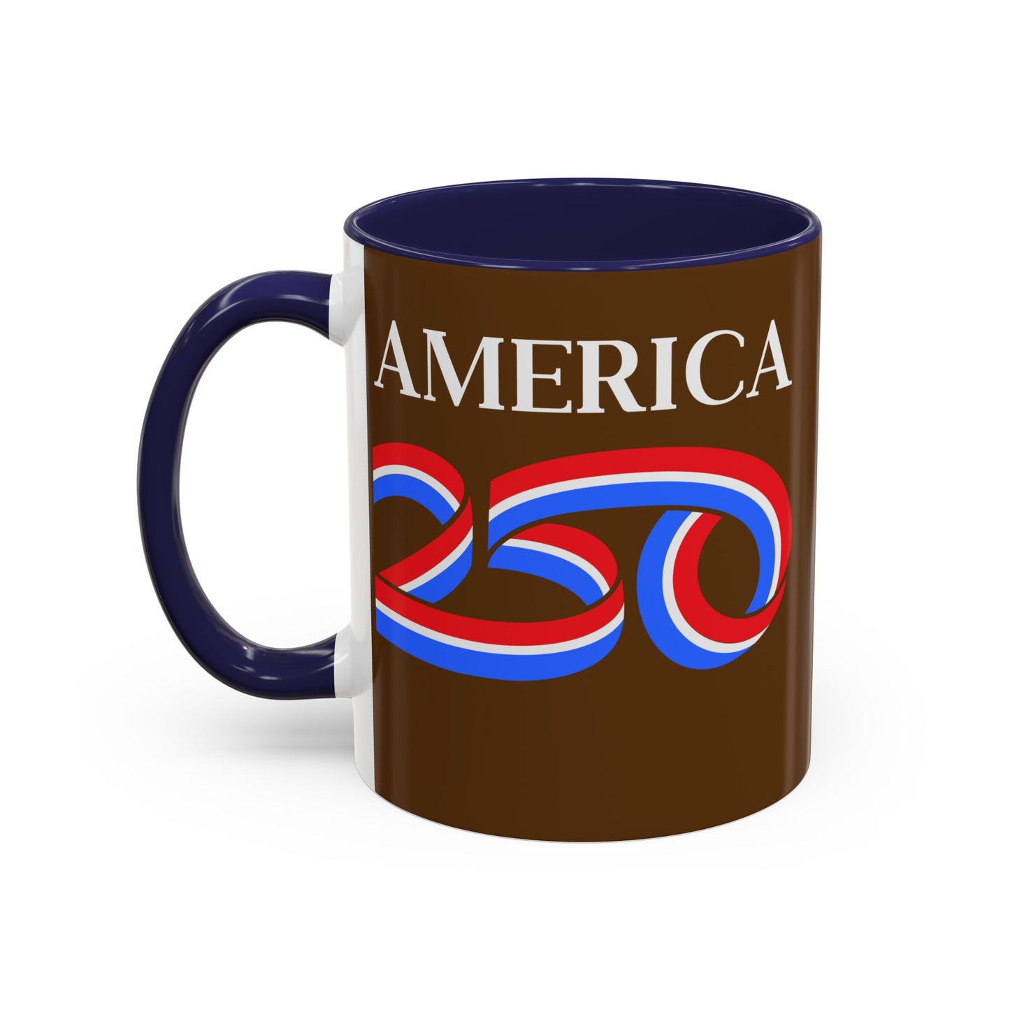 America 250 Brown Accent Mug by theGreenDragonTavern.shop