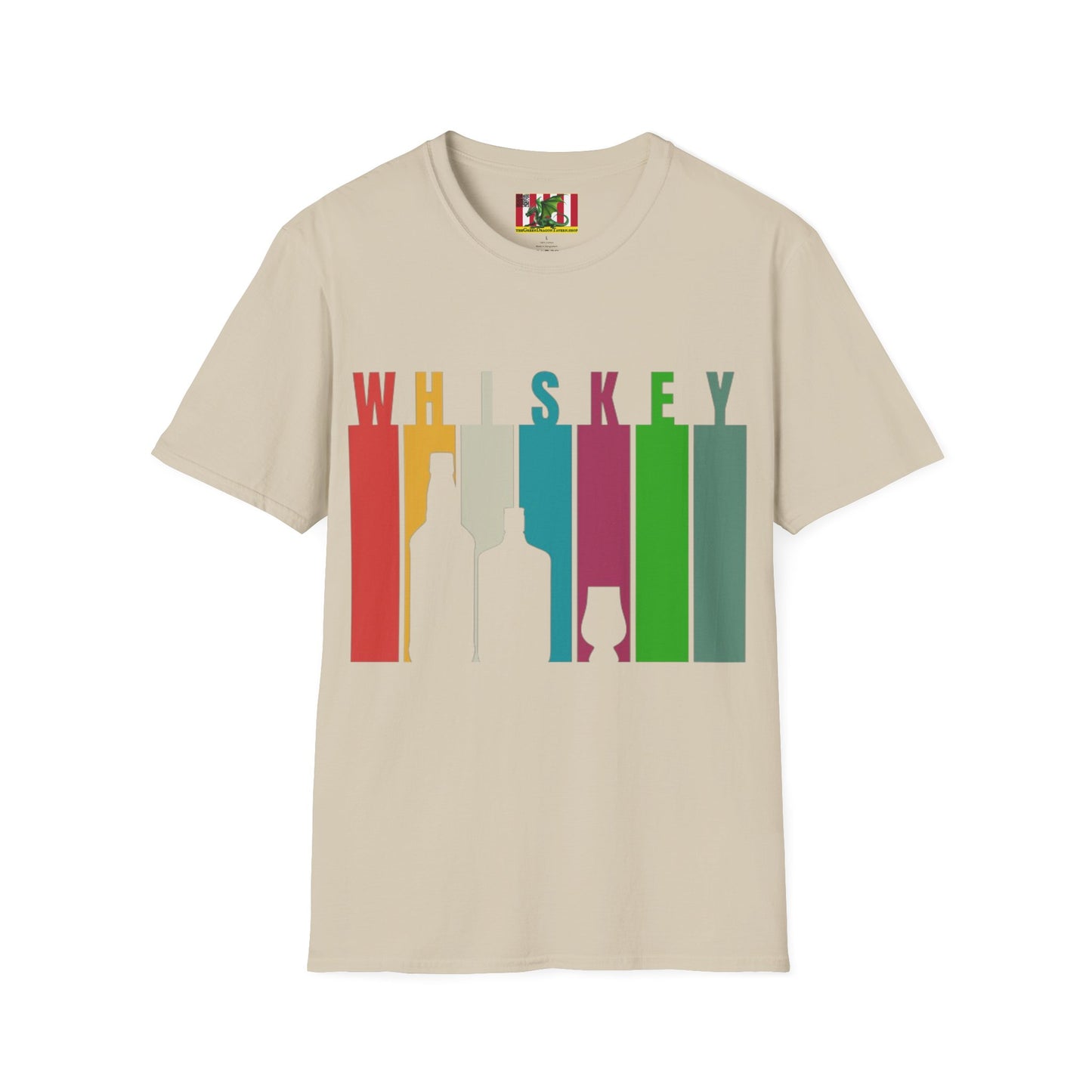 Whiskey spelled with an 'e' Light colors Unisex T-Shirt by theGreenDragonTavern.shop