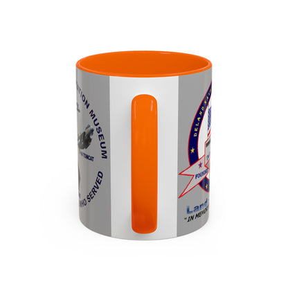 DNASM 2-sided, Founding & Student Art Light Grey Accent Mug by theGreenDragonTavern.shop