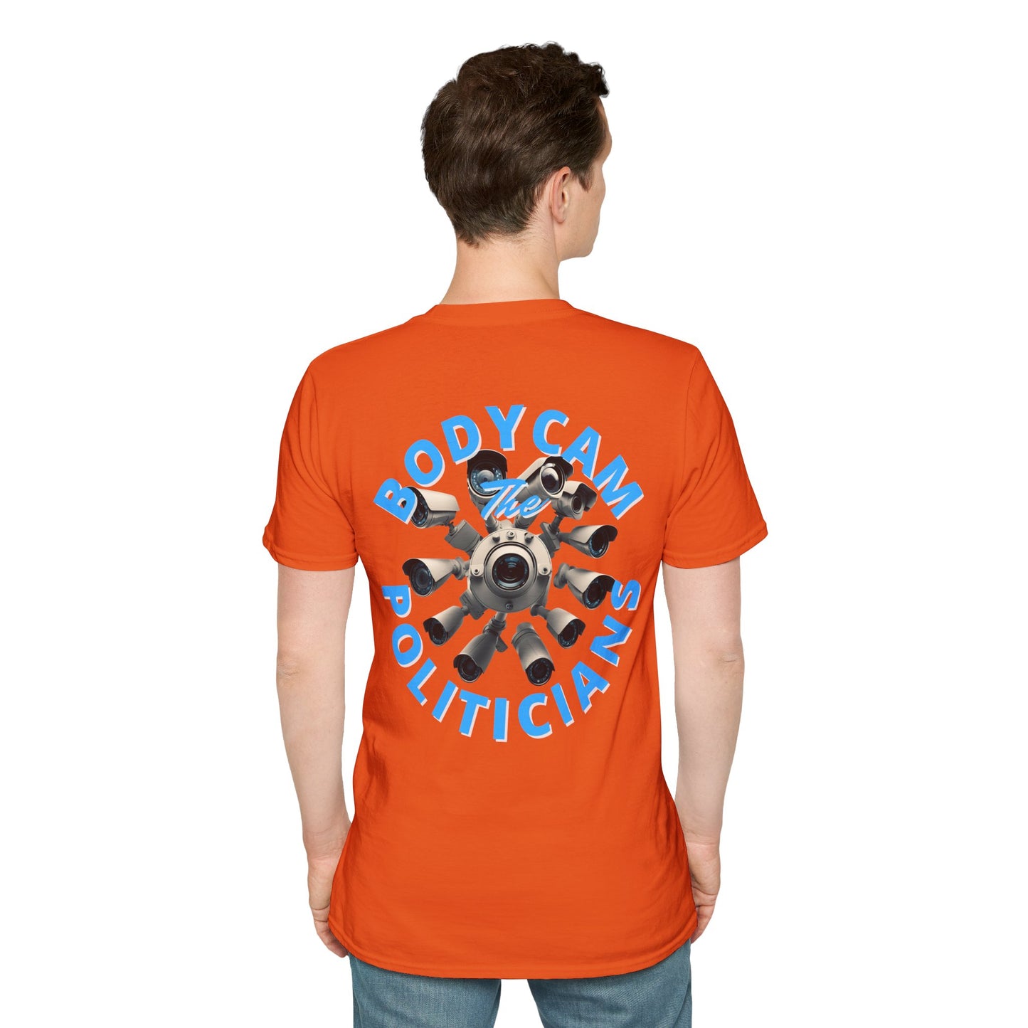 2-sided, Bodycam the Politicians Cameras Light colors Unisex T-Shirt by theGreenDragonTavern.shop