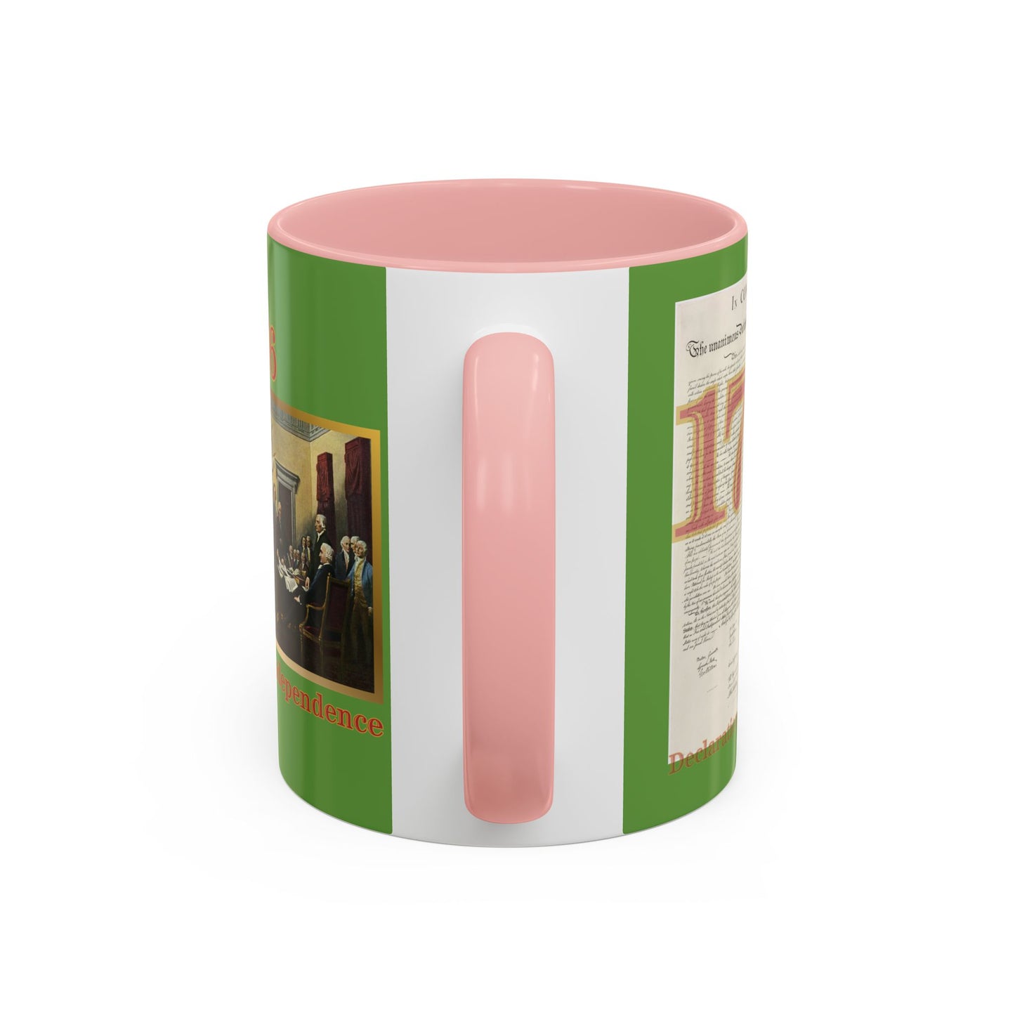 Declaration of Independence Green Accent Mug by theGreenDragonTavern.shop