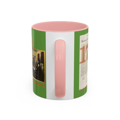 Declaration of Independence Green Accent Mug by theGreenDragonTavern.shop