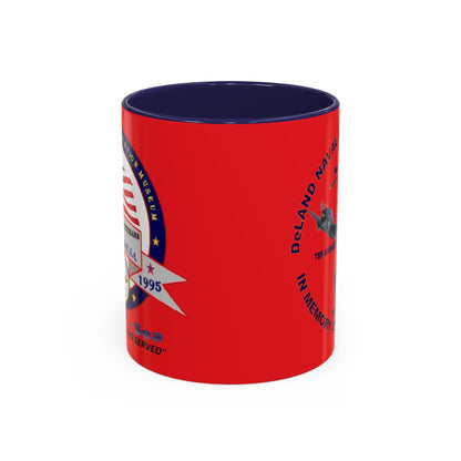 DNASM 2-sided, Founding & Student Art Red Accent Mug by theGreenDragonTavern.shop