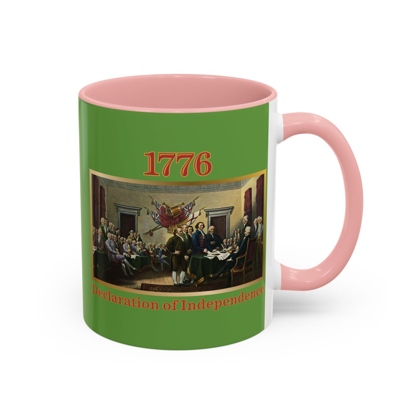 Declaration of Independence Green Accent Mug by theGreenDragonTavern.shop
