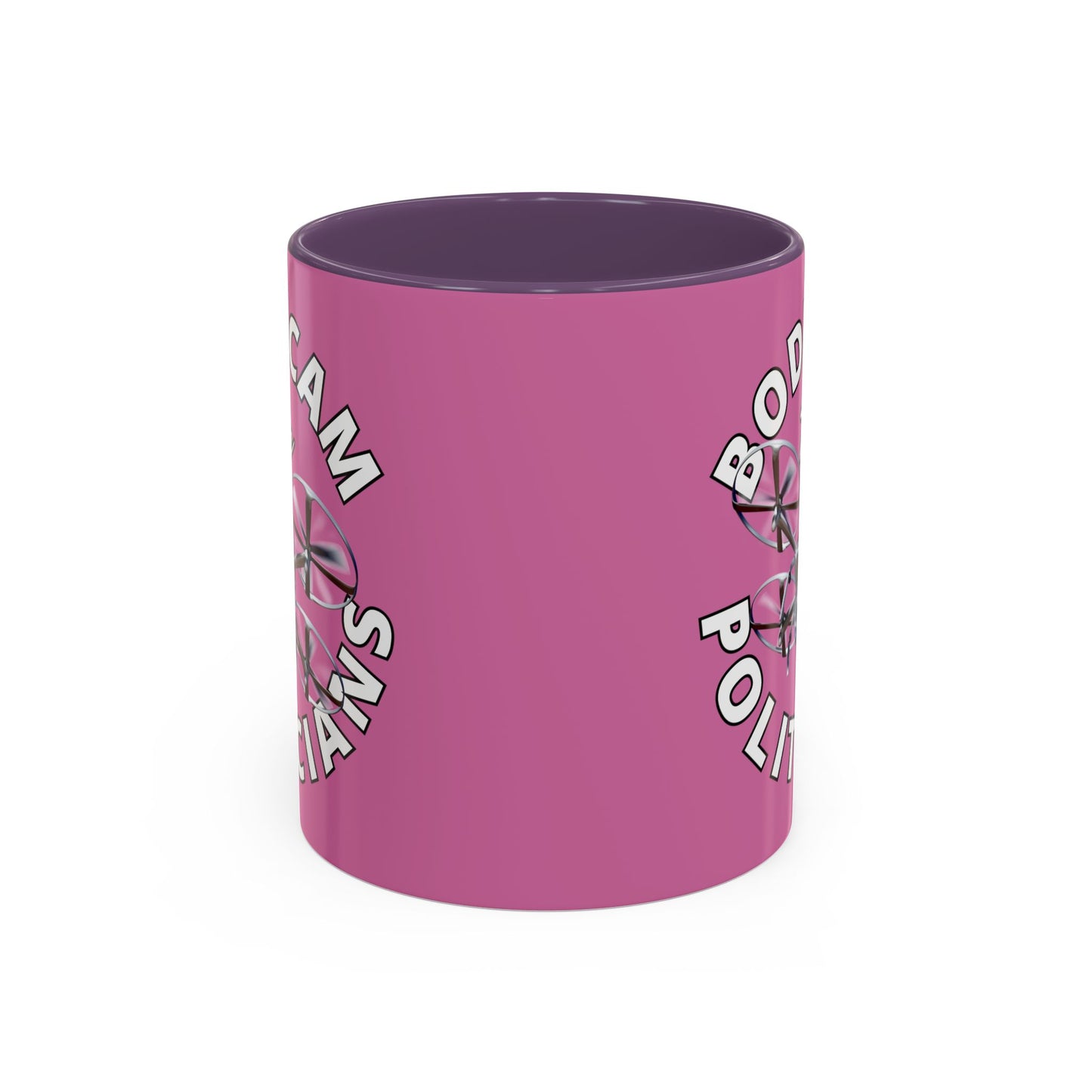 Bodycam the Politicians Drone Pink Accent Mug by theGreenDragonTavern.shop