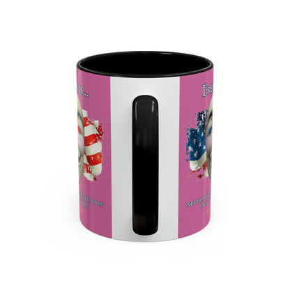 Ronald Reagan Freedom Vendetta Pink Accent Mug by theGreenDragonTavern.shop