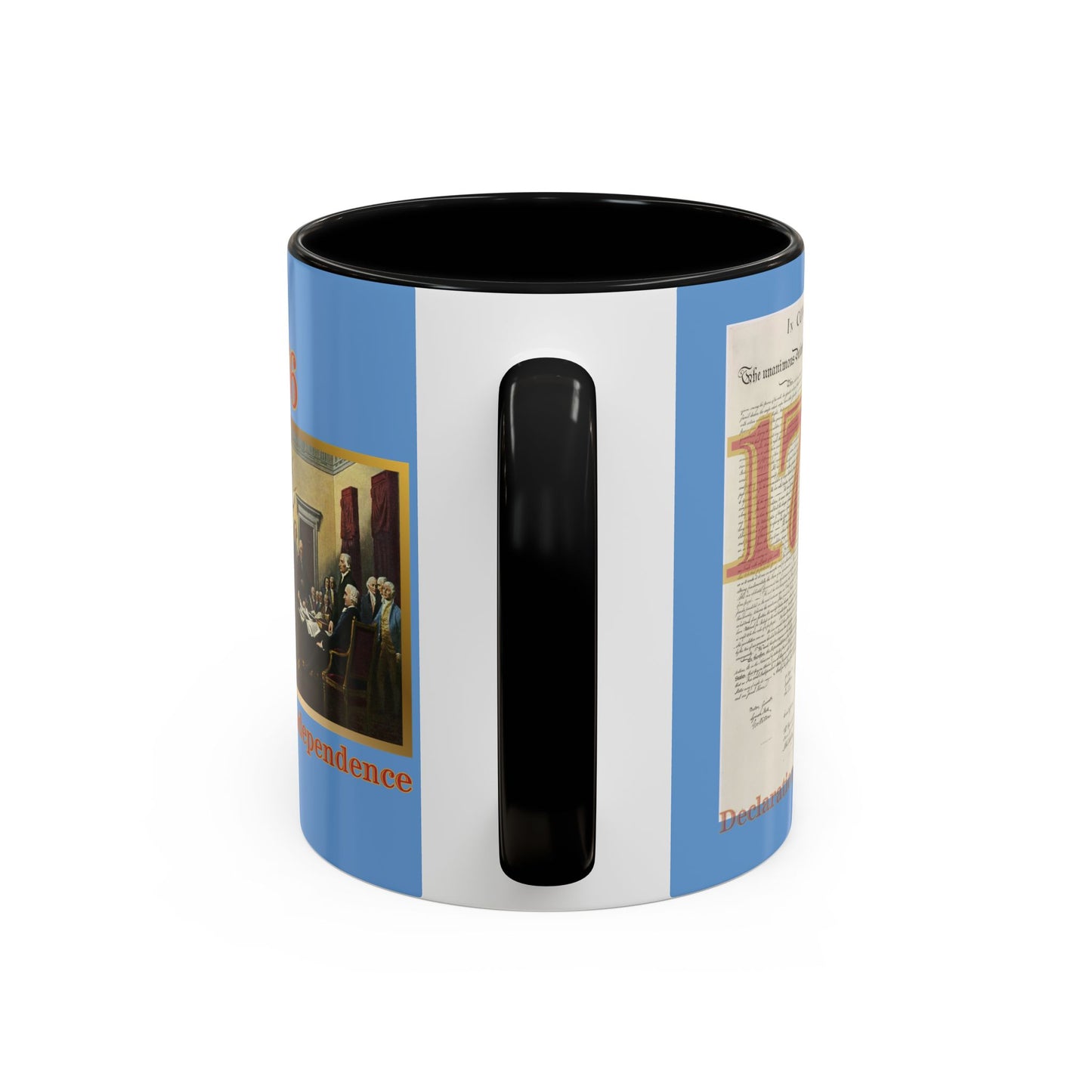 Declaration of Independence Light Blue Accent Mug by theGreenDragonTavern.shop