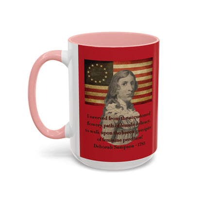 Deborah Sampson, America's Mulan Red Accent Mug by theGreenDragonTavern.shop