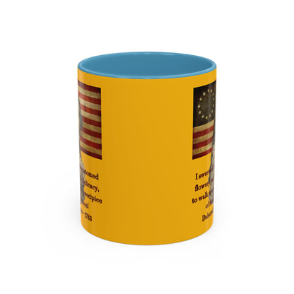 Deborah Sampson, America's Mulan Yellow Accent Mug by theGreenDragonTavern.shop