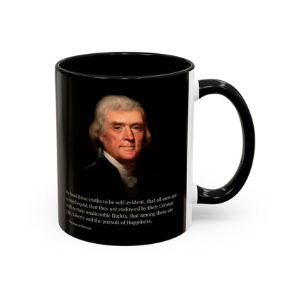 We hold these truths to be self-evident Black Accent Mug by theGreenDragonTavern.shop