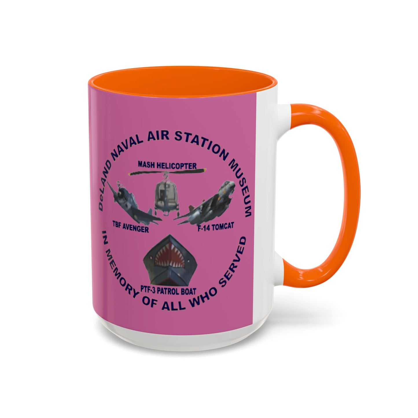 DNASM 2-sided, Founding & Student Art Pink Accent Mug by theGreenDragonTavern.shop