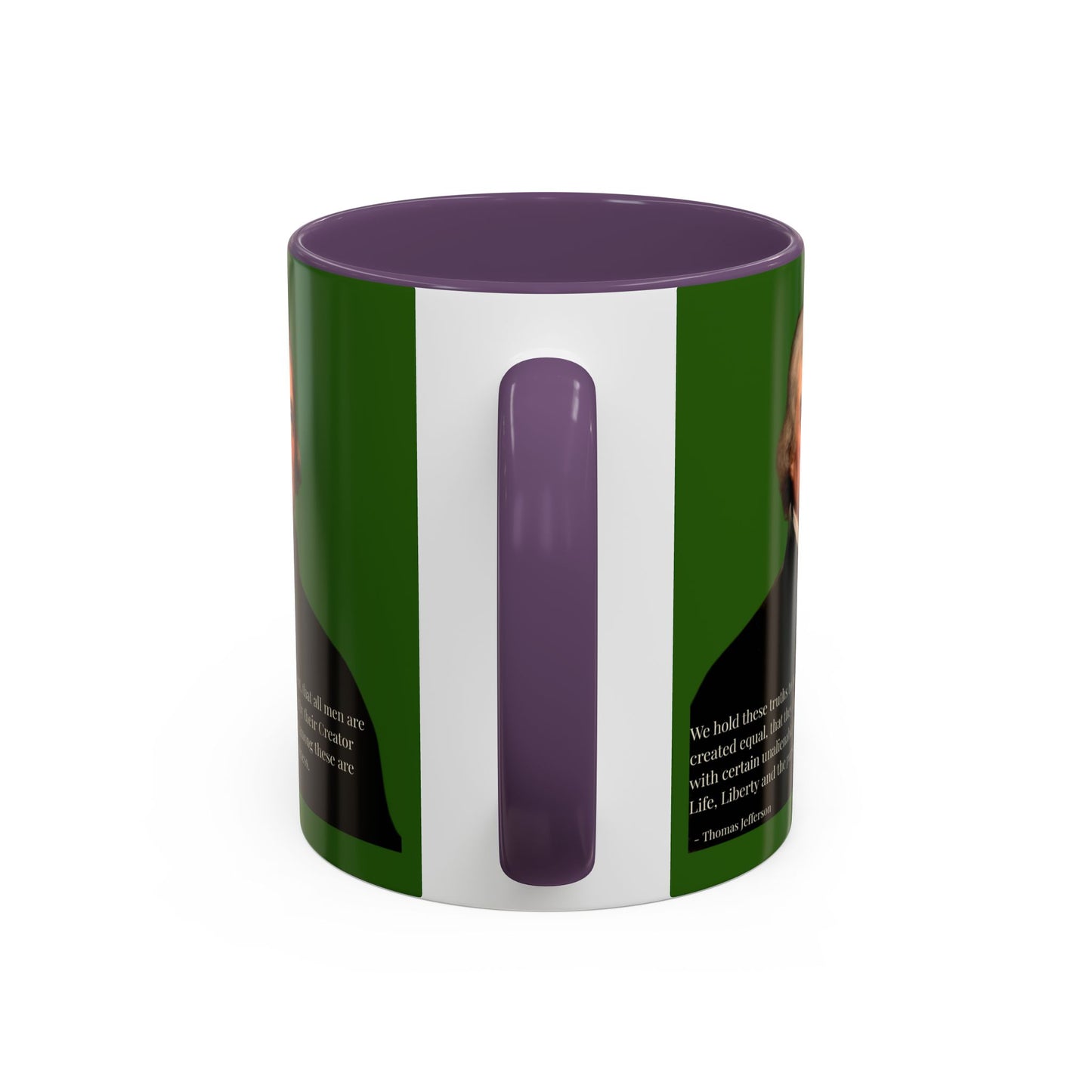 We hold these truths to be self-evident Dark Green Accent Mug by theGreenDragonTavern.shop