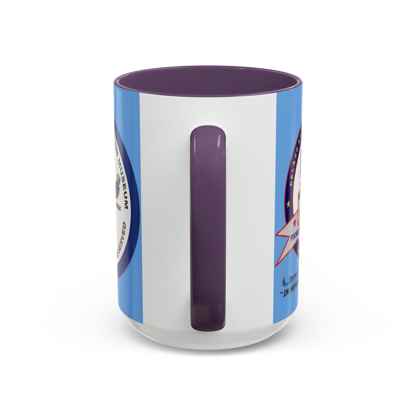 DNASM 2-sided, Founding & Student Art w/Navy Ring Light Blue Accent Mug by theGreenDragonTavern.shop