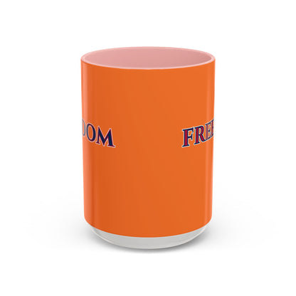 Freedom, Orange Accent Mug by theGreenDragonTavern.shop