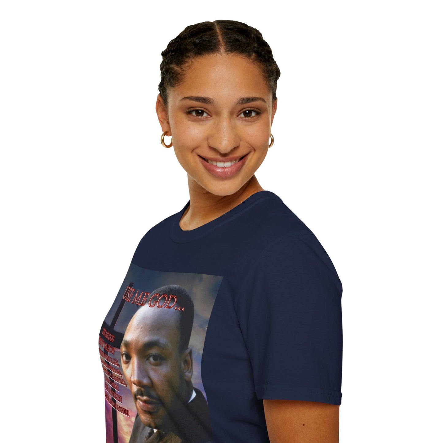 Use Me God, MLK Jr Dark colors Unisex T-Shirt by theGreenDragonTavern.shop