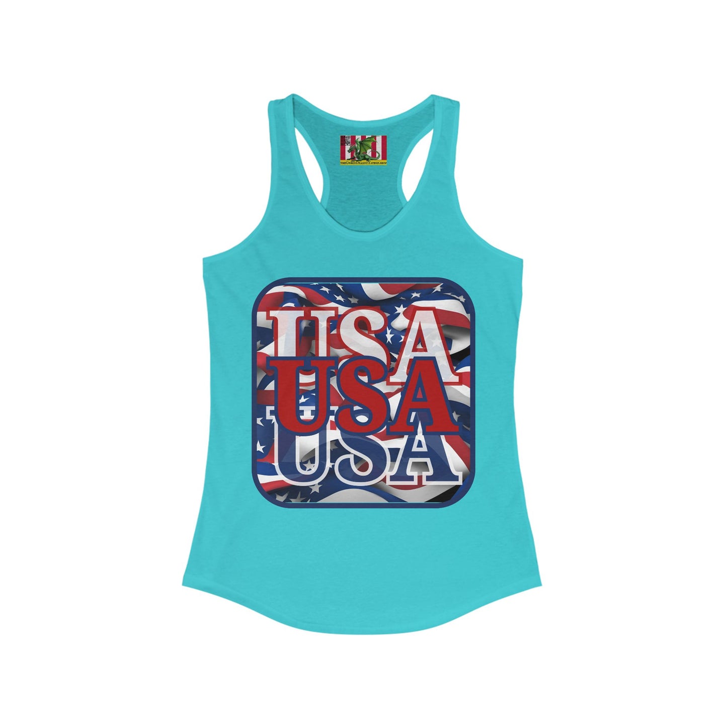 RED White and Blue USA Patriot Women's Racerback Tank Top by theGreenDragonTavern.shop