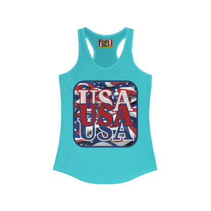 RED White and Blue USA Patriot Women's Racerback Tank Top by theGreenDragonTavern.shop