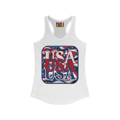 RED White and Blue USA Patriot Women's Racerback Tank Top by theGreenDragonTavern.shop