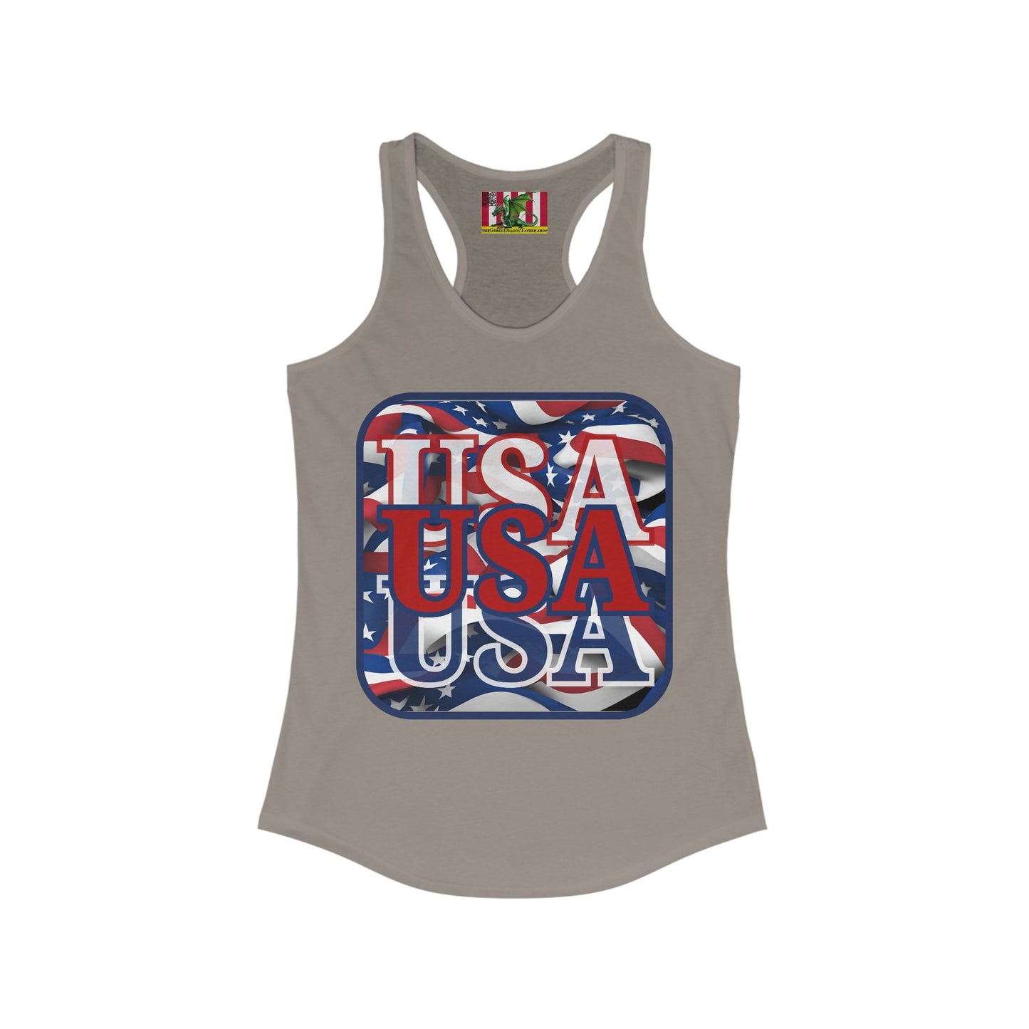 RED White and Blue USA Patriot Women's Racerback Tank Top by theGreenDragonTavern.shop