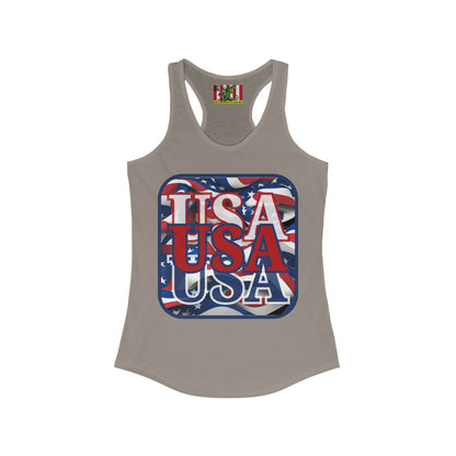 RED White and Blue USA Patriot Women's Racerback Tank Top by theGreenDragonTavern.shop