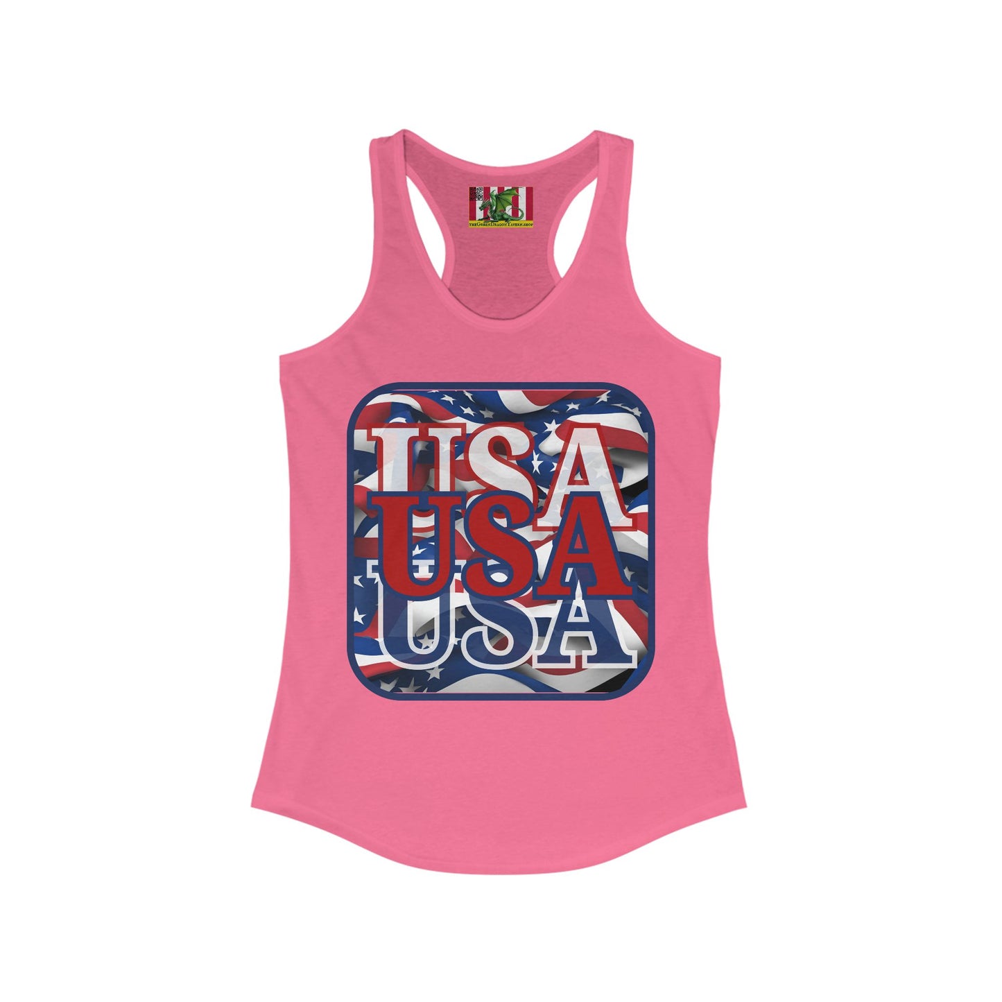 RED White and Blue USA Patriot Women's Racerback Tank Top by theGreenDragonTavern.shop