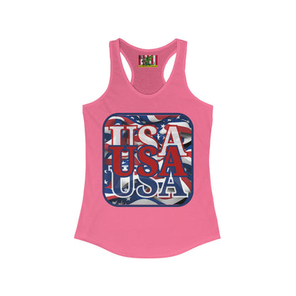 RED White and Blue USA Patriot Women's Racerback Tank Top by theGreenDragonTavern.shop