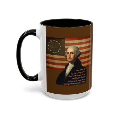 Washington's Earnest Prayer Brown Accent Mug by theGreenDragonTavern.shop