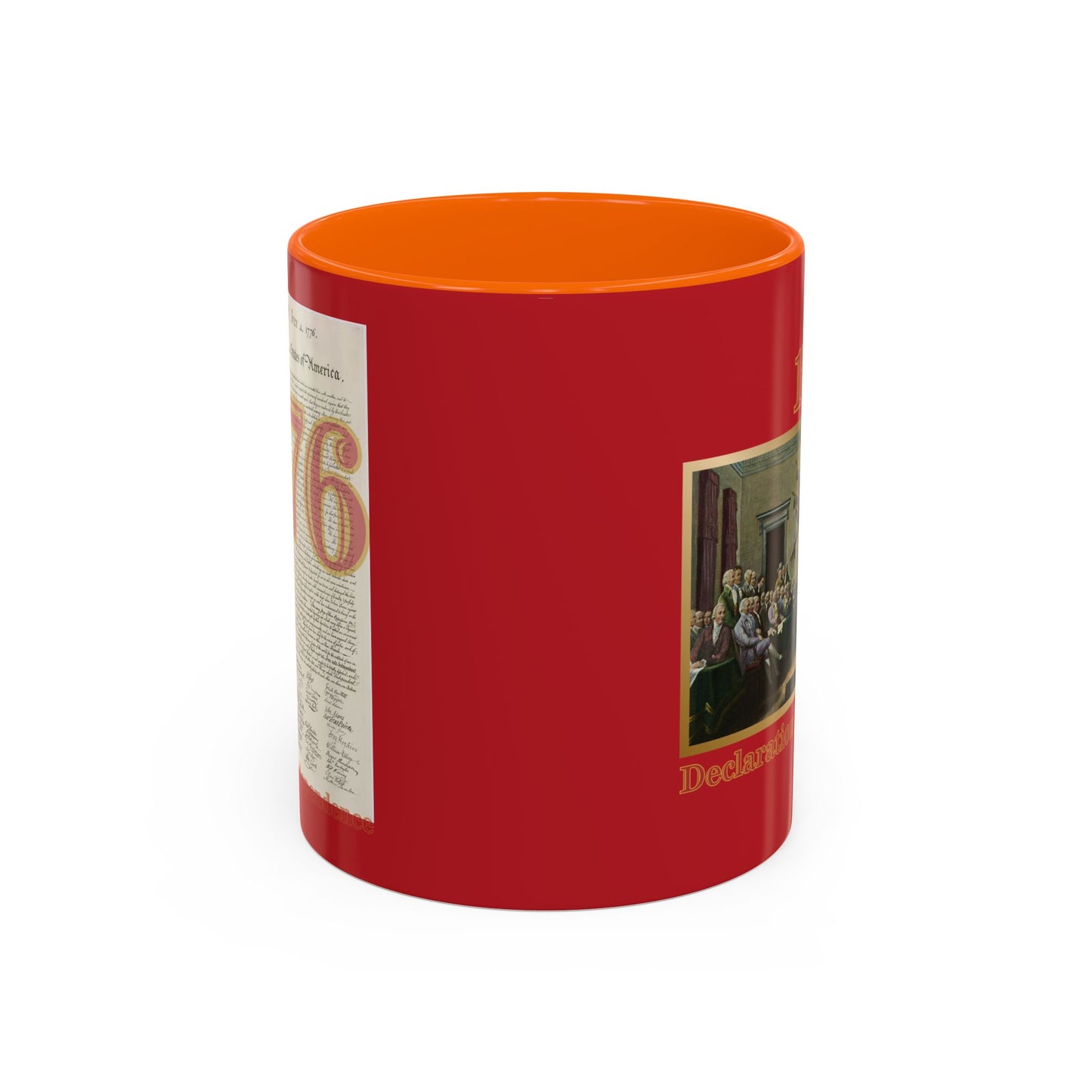 Declaration of Independence Red Accent Mug by theGreenDragonTavern.shop