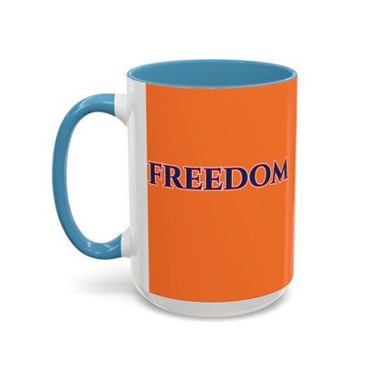 Freedom, Orange Accent Mug by theGreenDragonTavern.shop