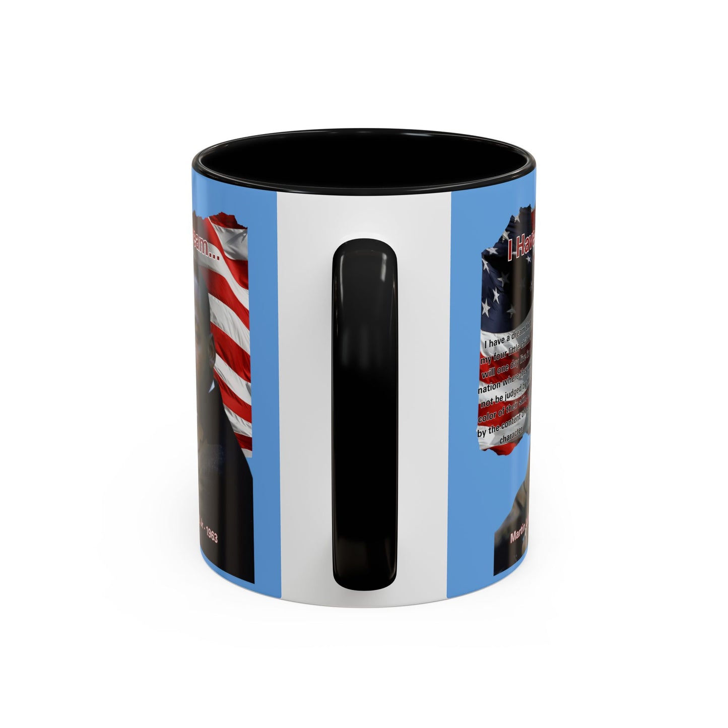 "I Have a Dream" MLKJr Blue Accent Mug by theGreenDragonTavern.shop