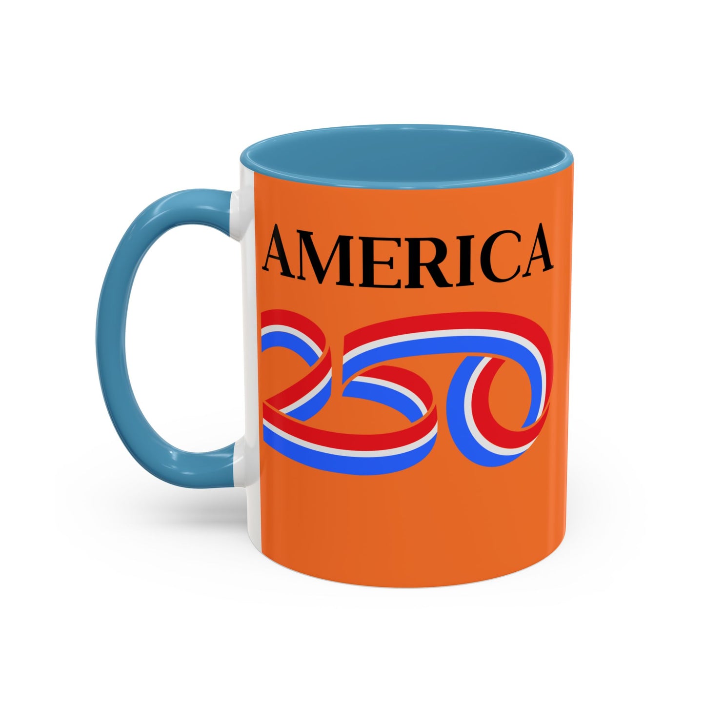 America 250 Orange Accent Mug by theGreenDragonTavern.shop