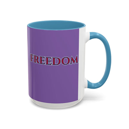 Freedom, Light Purple Accent Mug by theGreenDragonTavern.shop